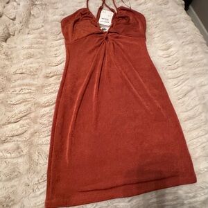 Rust Mini Dress with Nordstrom Price Tag